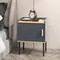 Costway Nightstand Bedside End Table with Door Cabinet for Living Room Bedroom